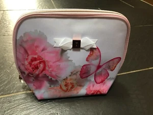 Ted Baker rosa Blumen Schmetterling Schleife groß Make-up Kosmetik Handtasche Tasche-neu  - Bild 1 von 2