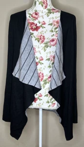 Fresh Produce Cardigan Sweater womens Sz M/L Gray Blend Open Draped Lagenlook - Picture 1 of 6