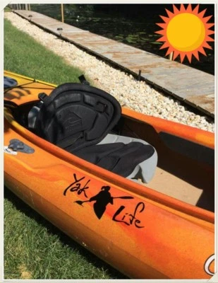 2 YAK LIFE GIRL VINYL DECAL STICKER  KAYAK   SUMMER SALE 2 FOR $ 4.99  - Image 1 of 4