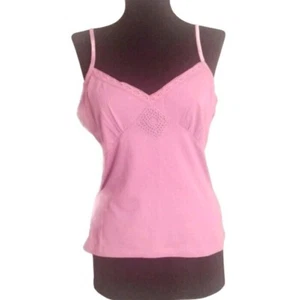 Nine & Company M Camisole Tank Top Purple Lace Trim Crochet Adjustable NEW - Picture 1 of 7