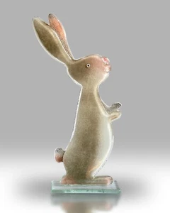Nobile Glass Mouthblown & Hand Decorated 20 CM Bunny - Picture 1 of 6