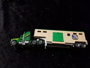 "K-15 Matchbox Low Bed rimorchio verde/beige ""Blue Grass Farms" - Foto 1 di 5