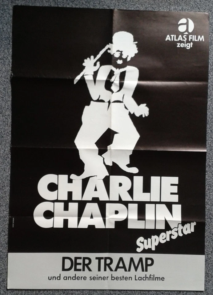 Orig. Kino-Plakat / Poster A1 : CHARLIE CHAPLIN - Der Tramp u.a- Atlas Filmreihe - Bild 1 von 1
