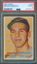 1957 Topps Original Baseball BROOKS ROBINSON Rookie Card #328 Orioles PSA 4