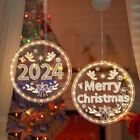 Round 2024 Lights Led Xmas Tree Ornaments Merry Christmas LED Lights  Party
