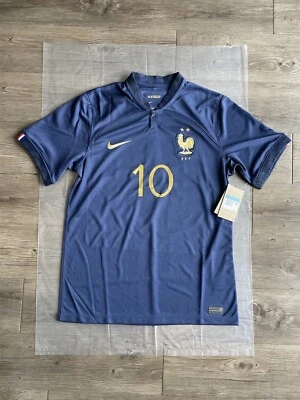 Camiseta local Francia 2022 #10 Mbappé mediana Nike Copa Mundial DN0690-410 NUEVA Foto 1 de 4