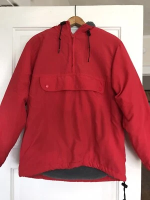 Vintage J Crew Oarsman Fleece Anorak Jacket 1/4 Zip Red Mens/Unisex Size XS USA - Image 1 of 4