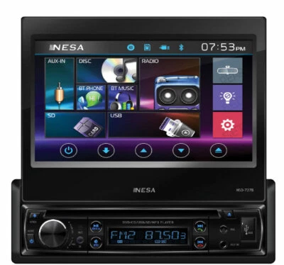 NESA NSD-727B 7” Wide Single Din Digital Touch Screen Monitor w/ built-in DVD/BT - Image 1 of 2