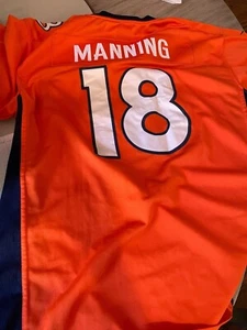 PEYTON MANNING NFL TEAM #18 DENVER BRONCOS JERSEY SIZE XL YOUTH - Picture 1 of 2