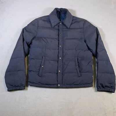 Lucky Brand Puffer Jacket Mens Medium Blue Full Zip Outdoors Pockets Adult B2 - Image 1 of 4