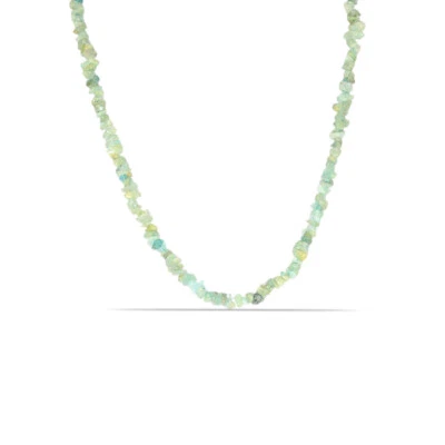 Collana Di Aquamarina Splendente Da 35 Carati In Argento 925 Con Estensione - Immagine 1 di 4