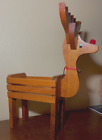 Vintage 18” Tall Wood-Crafted Standing Reindeer Crate Holiday Planter Christmas