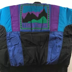 Together Womens Ski Jacket Size Large 12-14 80% Down Fill Coat Colorful Vintage - Picture 1 of 12