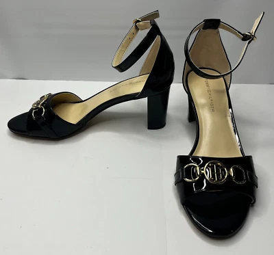 Tommy Hilfiger Rusina Sandal Womens Sz 7M  Black 2.5" Heels - Image 1 of 4