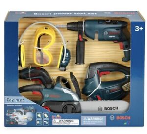 Klein Bosch Kids Play Big Power Tools Set Battery Operated Sounds Lights New