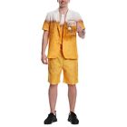 Men's Funny Beer Suit Jacket and Short Pants for Humorous Oktoberfest Party