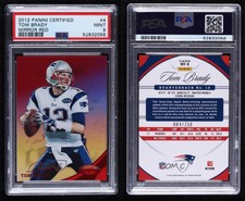 2012 Certified Mirror Red /250 Tom Brady #4 PSA 9 MINT