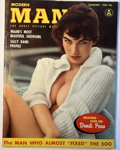 MODERN MAN Magazine (January 1960) Sally Rand Jane Dolinger Pinup Girlie VG - Picture 1 of 9