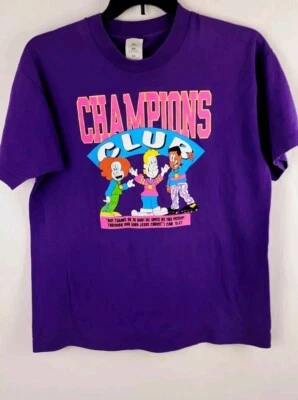 Camiseta Vintage Champions Jesus Adulto Grande Roxa - Imagem 1 de 4