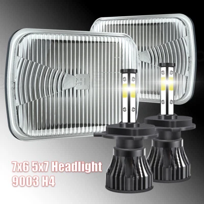 Par de faros LED 7x6" luces altas/bajas 6000 k aptos para Chevrolet C10 C20 C30 1981-1986 Foto 1 de 4