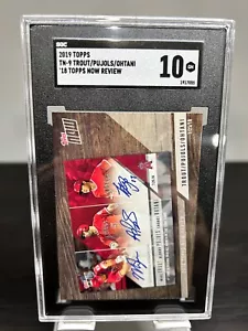 2019 Topps - '18 Topps Now Review #TN-9 - Mike Trout/Albert Pujols/Shohei Ohtani - Picture 1 of 2