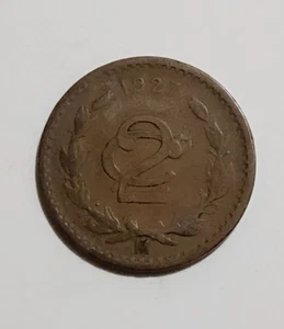 1927 MEXICO 2 CENTAVOS - Picture 1 of 6