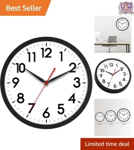14 Inch Wall Clock Plastic Silent Battery Operated Modern Home Bathroom Kitchen - Picture 1 of 10