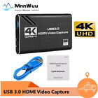 4K USB3.0 Video Capture Card HD Video Recorder  For OBS Capturing Game Card Live