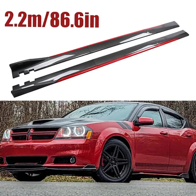 For Honda Odyssey Carbon Fiber Look 86.6" Side Skirt Extension Spoiler Foto 1 de 4