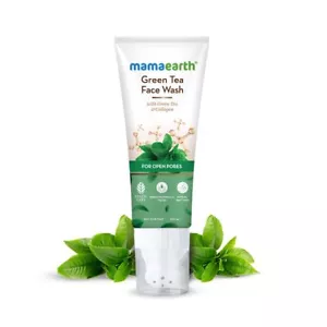 Mamaearth Green Tea Face Wash With Green Tea & Collagen For Open Pores - 100 ml - Picture 1 of 4