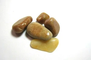 One Burma Jade Gold Tumbled Stone 15-20mm Reiki Healing Crystal Dream Recall - Picture 1 of 4