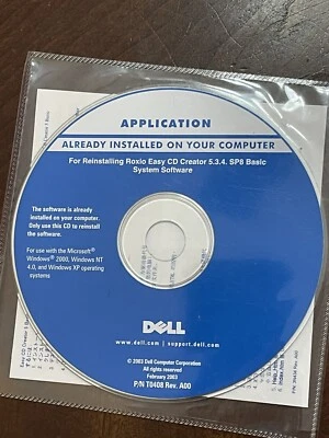Dell Application Disc Roxio Easy CD Creator 5.3.4 SP8 Basic, Rev. A00 - Image 1 of 2