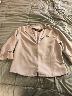 Blazer/chaqueta manga 3/4 de gamuza sintética gris talla grande, para mujer, Harley Davidson, gris Foto 1 de 4