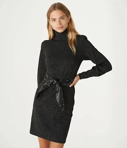 Karl Lagerfeld MOCK NECK GLITTER KNIT DRESS Size 16 NWT - Picture 1 of 4