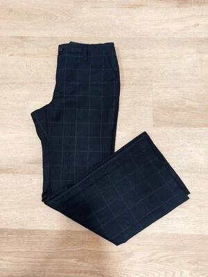 GAP/MEZCLA LANA/PANTALONES MUJER/TALLA 6R/PANTALÓN/FORRO/A CUADROS/AZUL OSCURO/ Foto 1 de 4