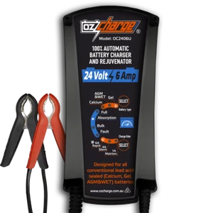 Ozcharge 24V 6A Battery Charger and Maintainer - Picture 1 of 4