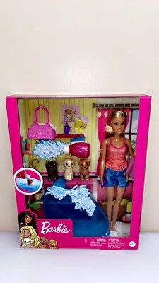 Barbie Puppy Bath Time Doll Set 3 Dog Wash Playset Brand New SEALED by Mattel! - Image 1 of 4