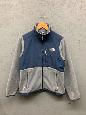 Chaqueta polar The North Face Denali para mujer pequeña azul gris Polartec cremallera completa Foto 1 de 4