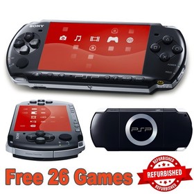 Sony PlayStation PSP-3000 Game Console with Charger/New Battery New CaseRenewed