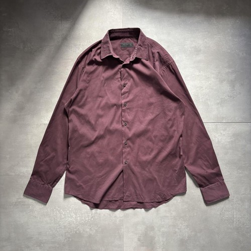 Prada Camicia Manica Lunga Vestito Vinatore Rosso Bordeaux
