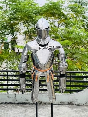 Traje de caballero armadura medieval listo para la batalla, armadura de tamaño completo armadura medieval Foto 1 de 4