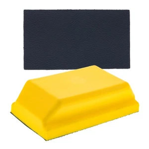 Rectangle 5" Hand Sanding Block Pad, Hook & Loop Backing, PSA Adapter Sand Pad - Picture 1 of 5