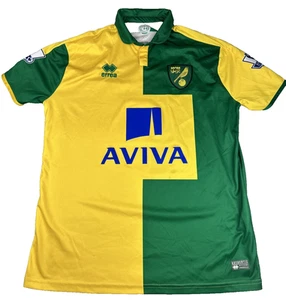 ERREA Norwich City 2015 2016 Home Football Shirt Jersey Size XL #5 Player Issue - Bild 1 von 13