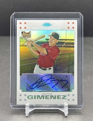 Topps 2007 cromo MLB #357 Héctor Giménez Astros radiocontrol refractor blanco automático/200 Foto 1 de 2