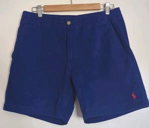 EUC Polo Ralph Lauren Men's Blue Stretch Classic Fit 6" Cotton Chino Shorts M - Picture 1 of 10
