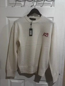Rag & Bone 100% Wool Knit Pullover Men's Size M Ivory New - Picture 1 of 4