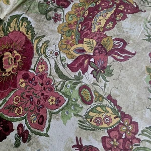 Funda nórdica Pottery Barn Palampore King y 2 almohadas estándar de lino de algodón falso - Imagen 1 de 12