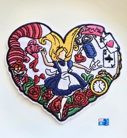 1pce Alice In Wonderland Iron On Embroidery Patch 10x9cm