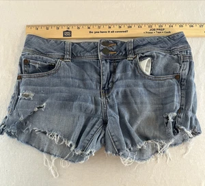 Pantalones Cortos American Eagle Para Mujer Talla 10 Ajustados Cortos Elastizados Corte Denim Jean - Imagen 1 de 10