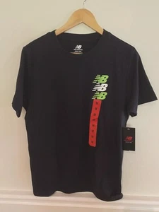 Mens Tshirt New Balance NB Mens Sport Athletic T-Shirt Black size Medium NWT - Picture 1 of 4